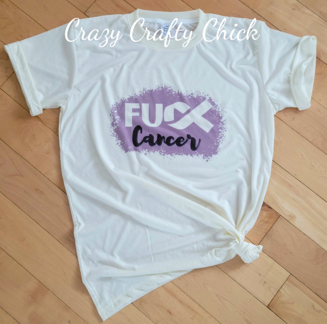 Custom cancer awareness t-shirt in white