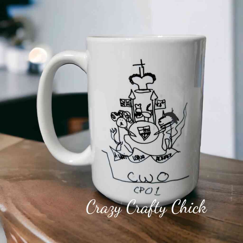 Custom military crest mug