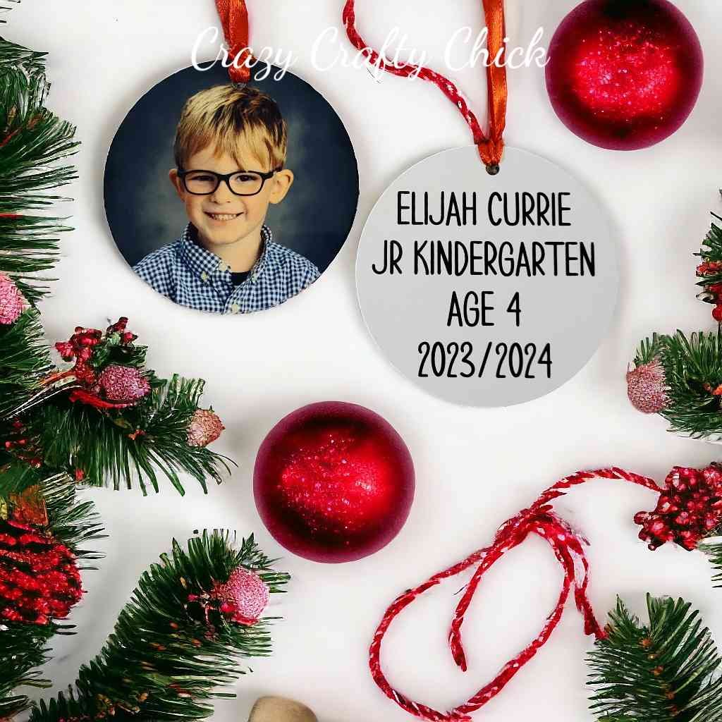 School photo memory ornament