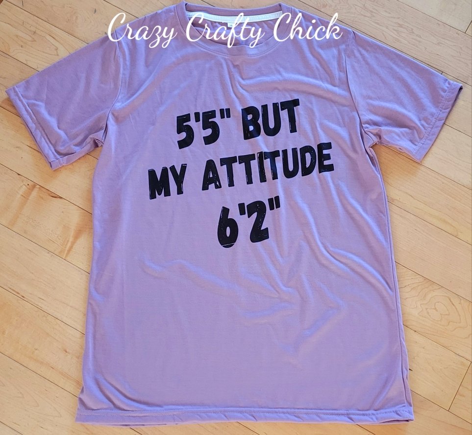 Custom funny attitude t-shirt in plum