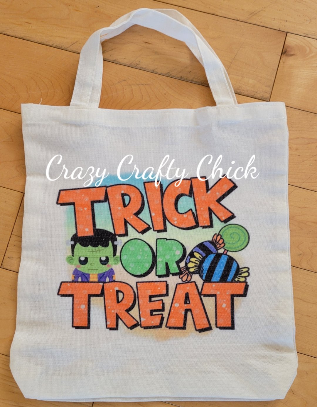 Halloween trick-or-treat bag, Frankenstein design
