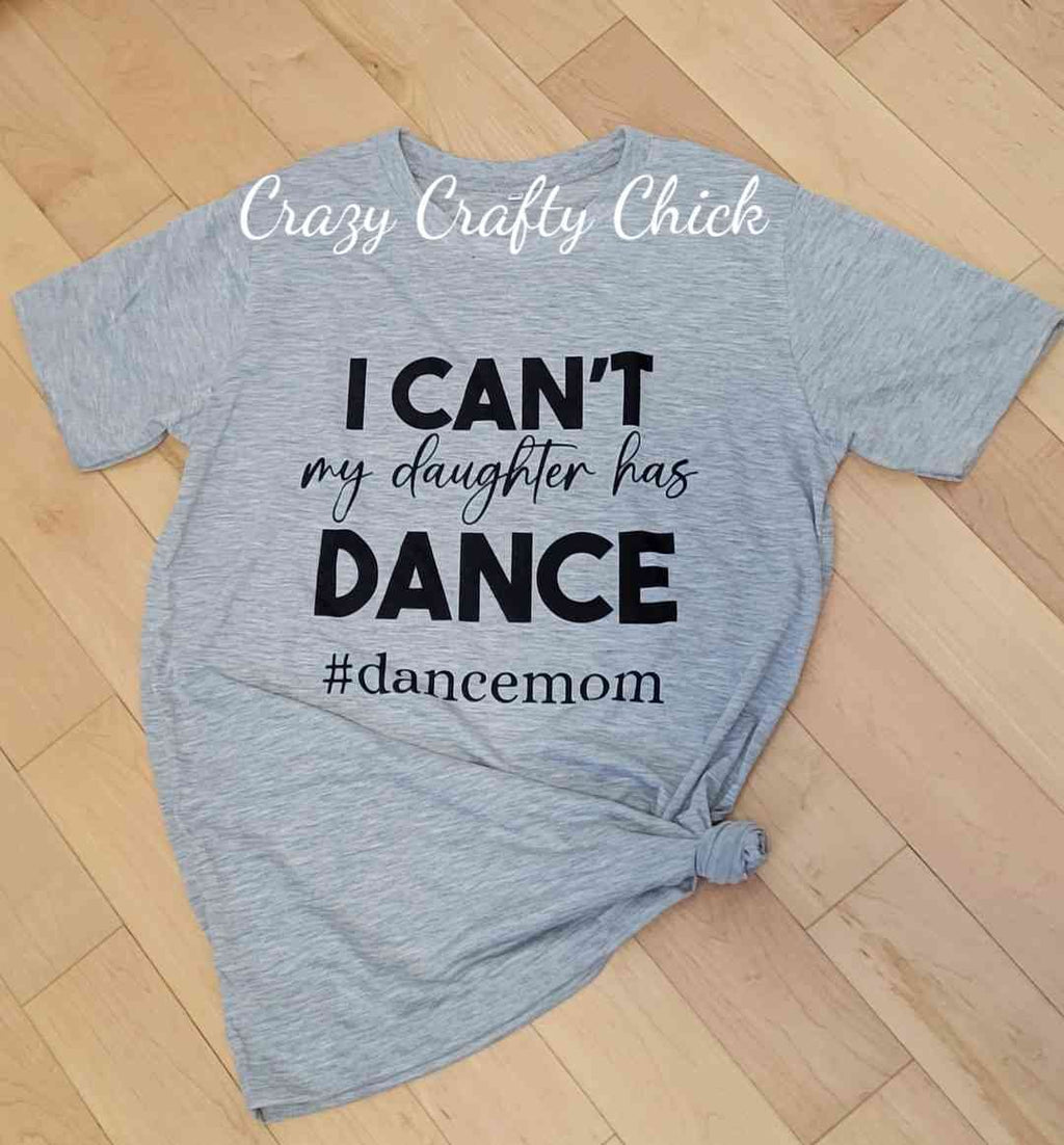 Custom dance mom t-shirt in gray