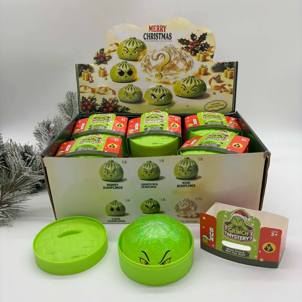 Grinch Mystery Squishy display box